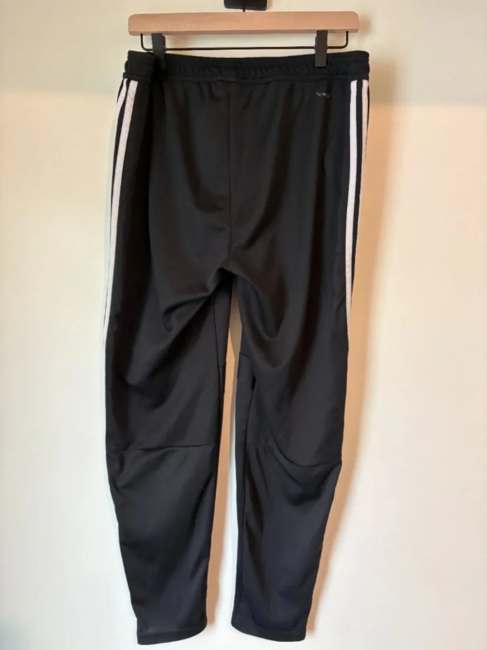 Adidas ClimaLite Black 3 Stripe Track Pants Men’s XL Drawstring Athletic